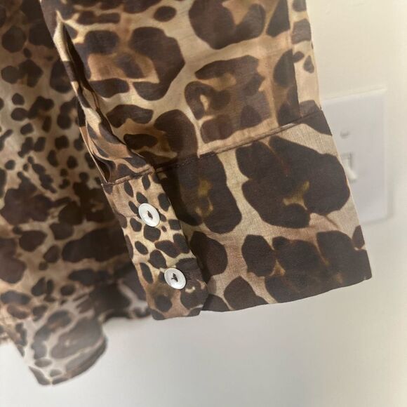 Bailey 44 Leopard Blouse M - Picture 3 of 6